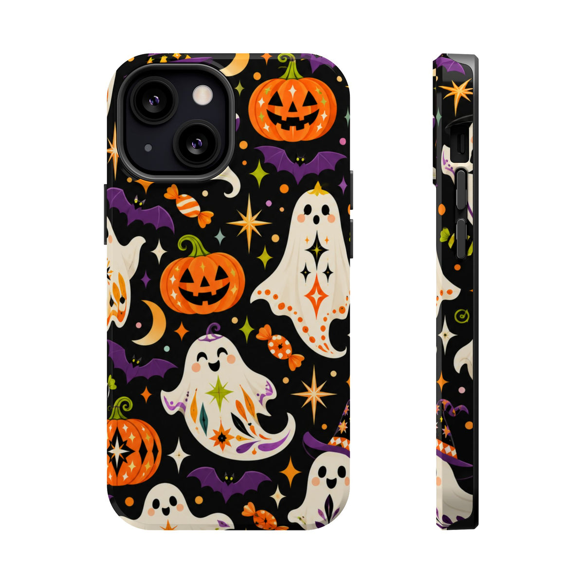 Cute Halloween Ghosts and Pumpkins Phone Case | Magnetic Impact-Resistant Case