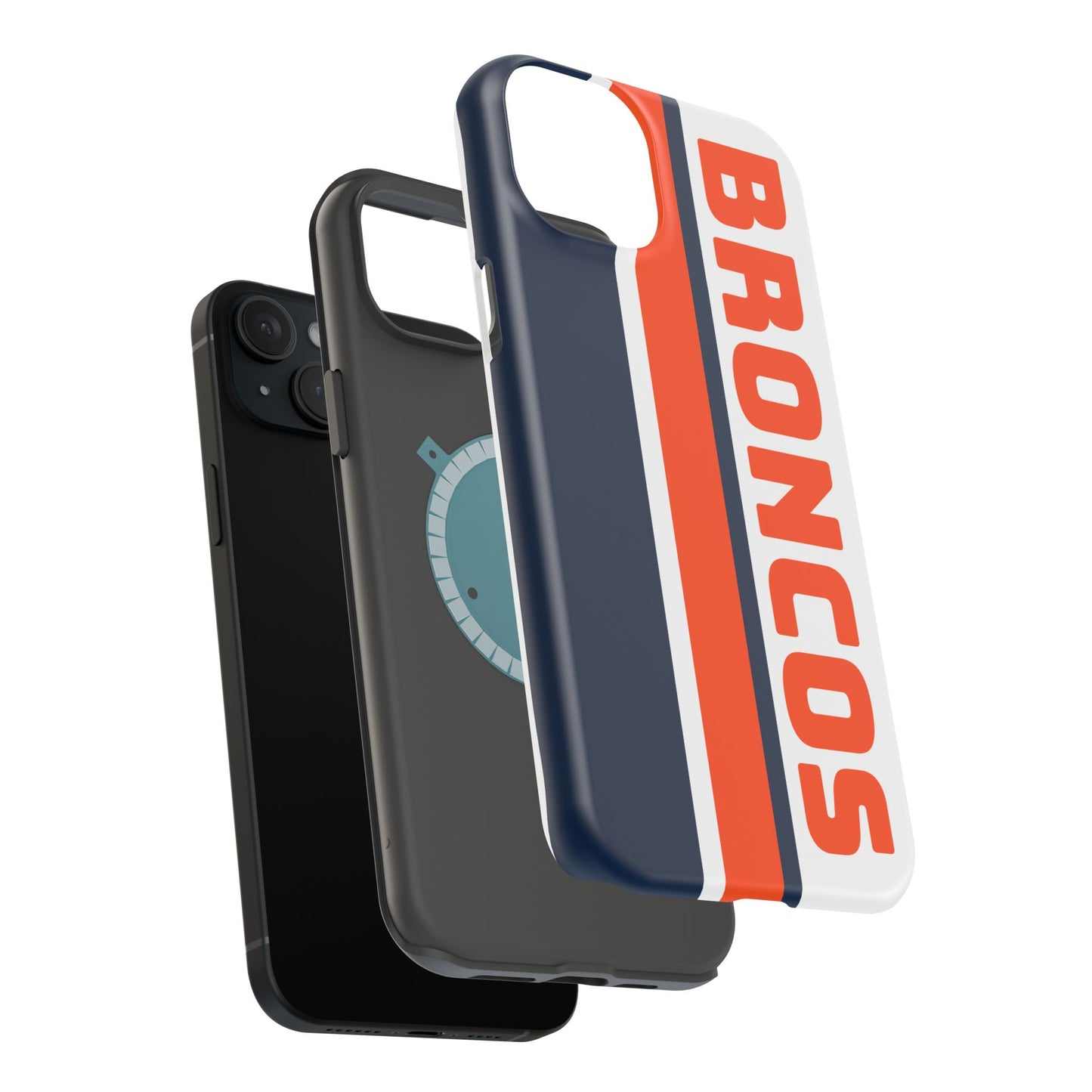 Broncos Phone Case, Magnetic Phone Case, Retro Phone Case, Baseball Case for iPhone or Samsung, Football Gifts