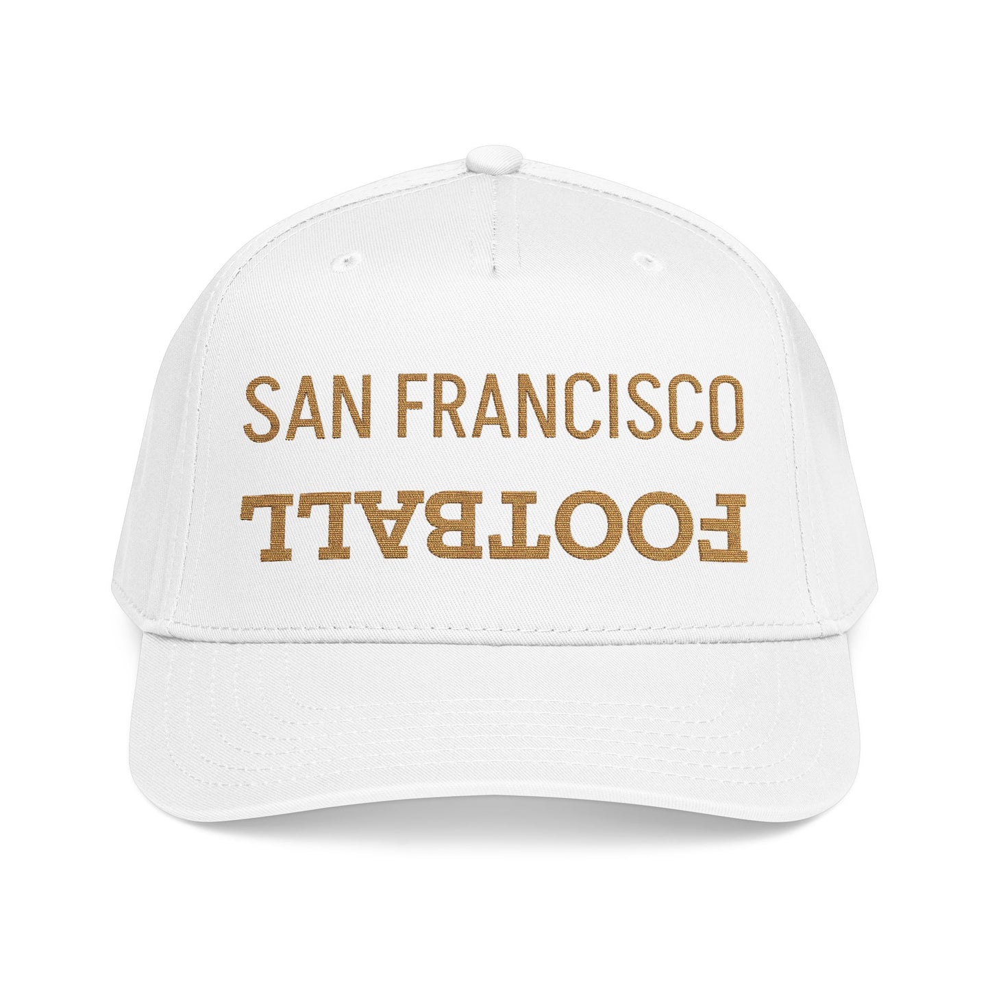 Embroidered San Francisco Football Hat, Mid Profile Football Cap, Sports Gifts