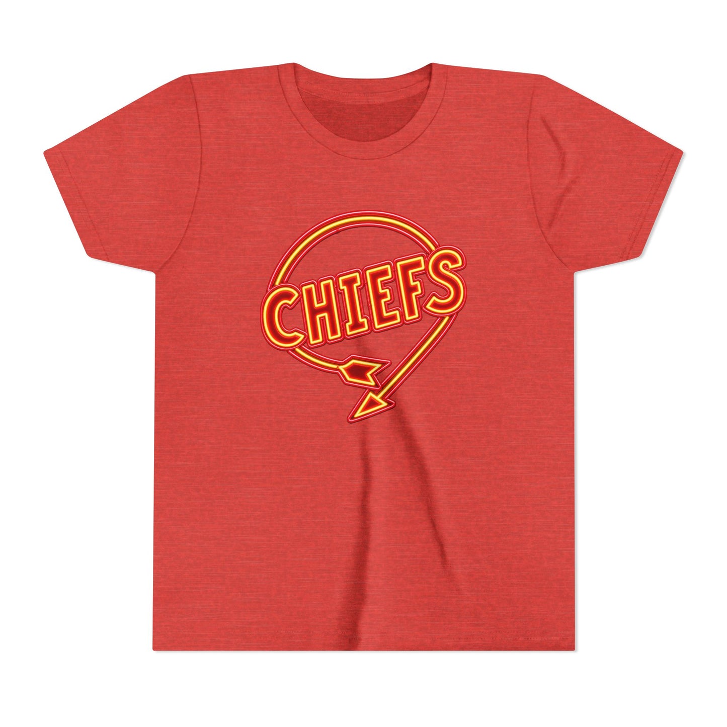 Youth Chiefs T-Shirt, Retro Kids Chiefs Shirt, Boys Chiefs Shirt, Pink Chiefs Shirt
