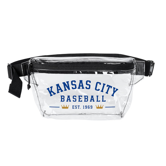 Kansas City Clear Stadium Bag, Baseball Belt Bag, Transparent Fanny Pack