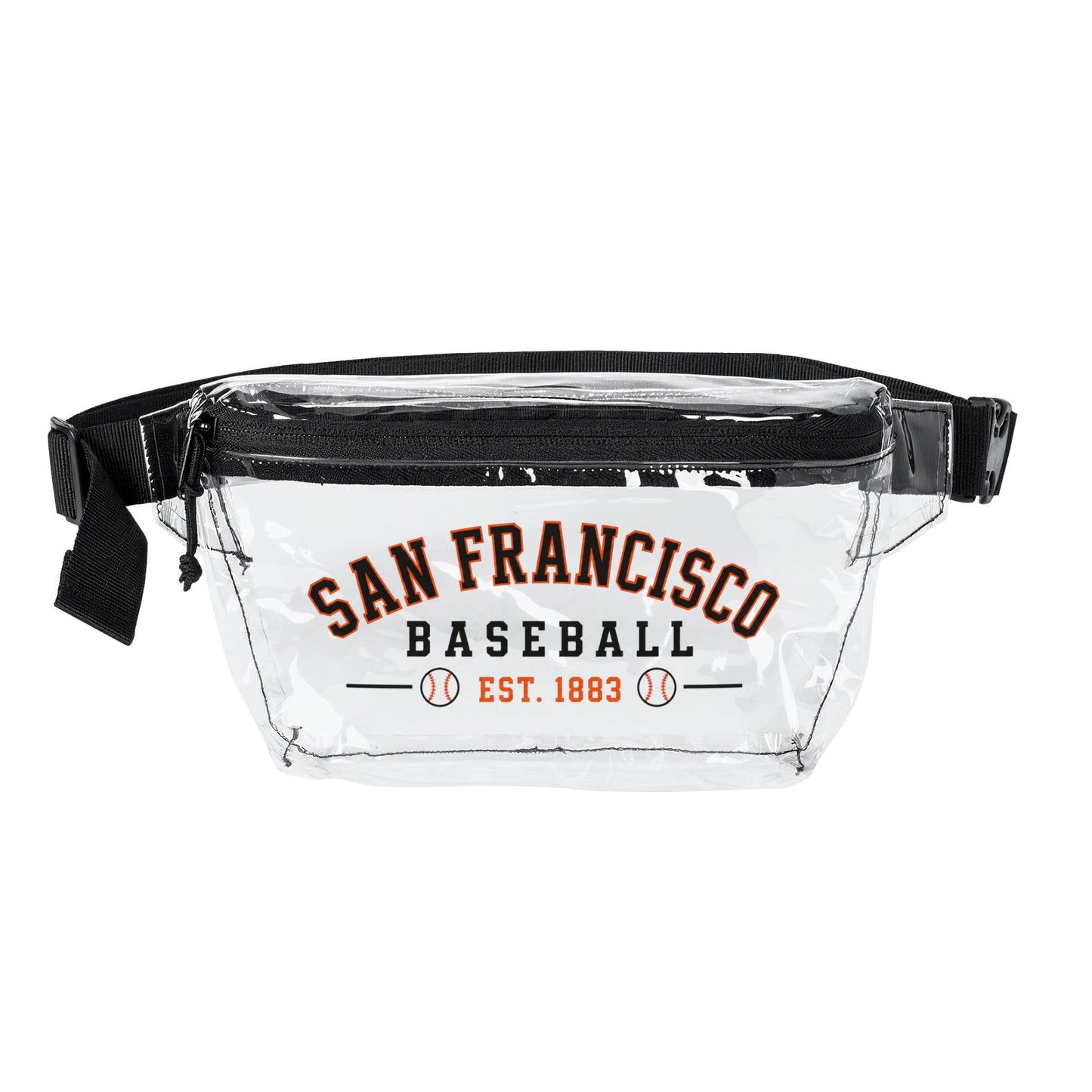 San Francisco Clear Stadium Bag, Baseball Belt Bag, Transparent Fanny Pack