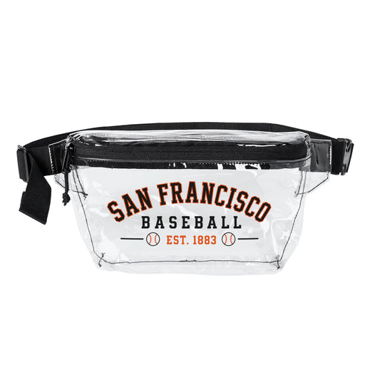 San Francisco Clear Stadium Bag, Baseball Belt Bag, Transparent Fanny Pack