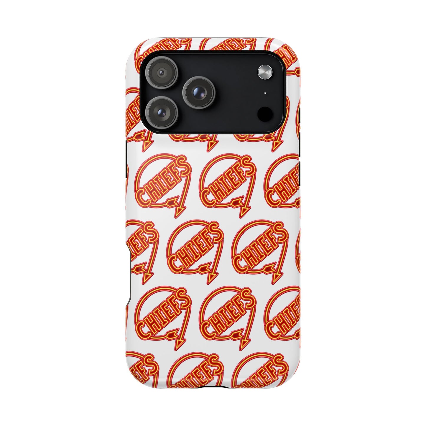 Chiefs Pattern Phone Case, Magnetic Phone Case, Retro Phone Case, Baseball Case for iPhone or Samsung, Chiefs Football Gifts