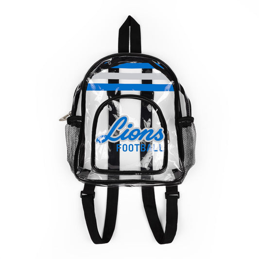 Lions Clear Bag, Clear Stadium Backpack, Transparent Game Day Backpack