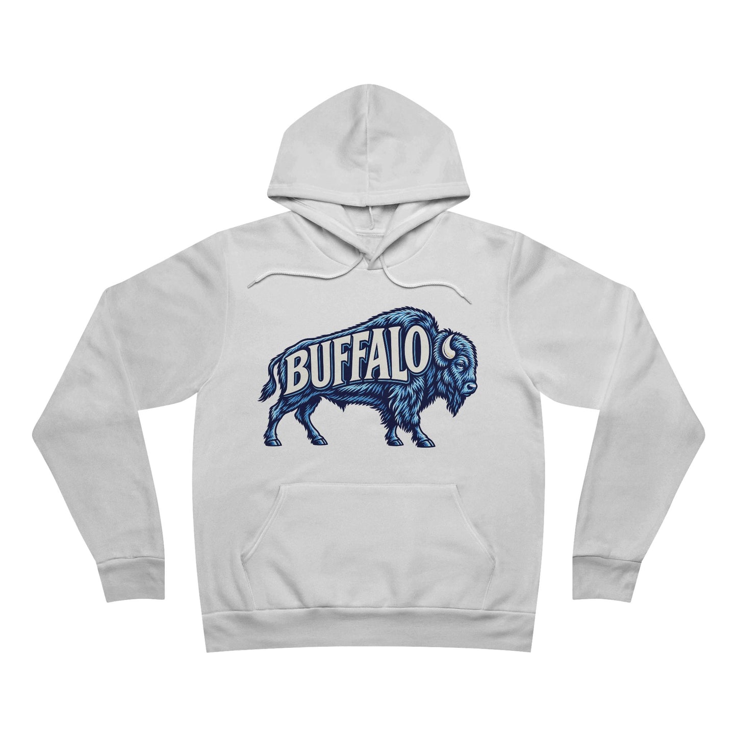 Buffalo Hoodie, Retro Bison Sweatshirt, Football Hoodie, Blue and Red Buffalo Hoodie
