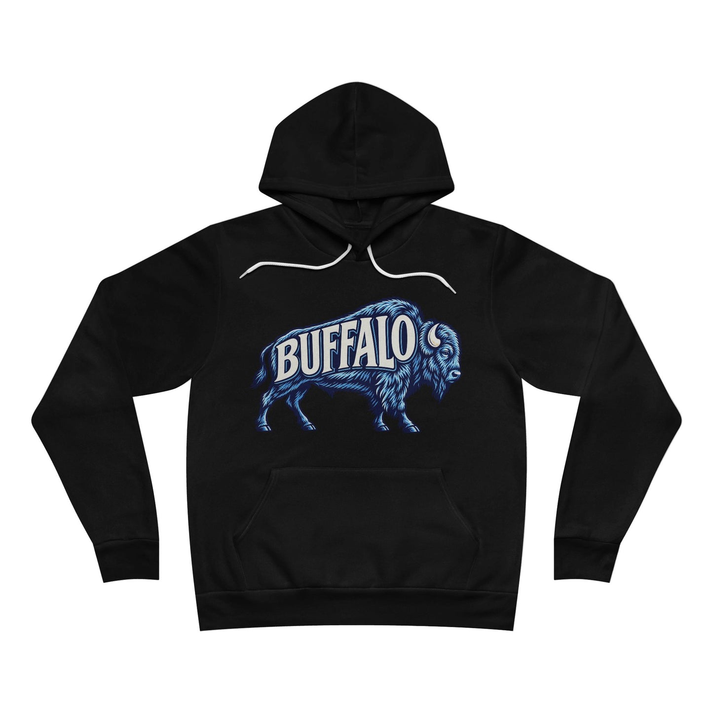 Buffalo Hoodie, Retro Bison Sweatshirt, Football Hoodie, Blue and Red Buffalo Hoodie