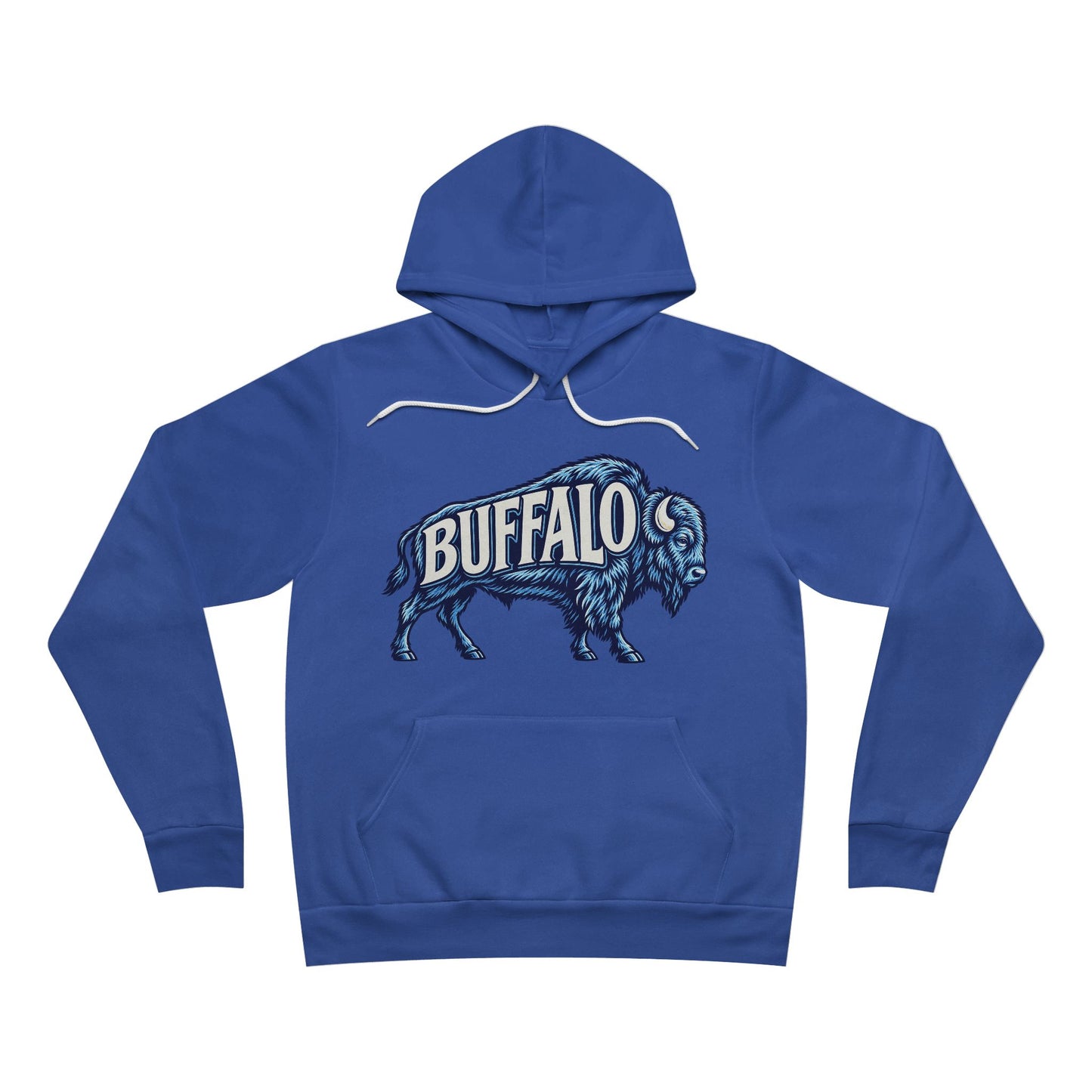 Buffalo Hoodie, Retro Bison Sweatshirt, Football Hoodie, Blue and Red Buffalo Hoodie