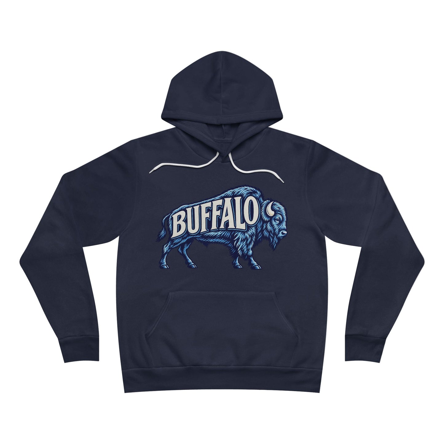 Buffalo Hoodie, Retro Bison Sweatshirt, Football Hoodie, Blue and Red Buffalo Hoodie