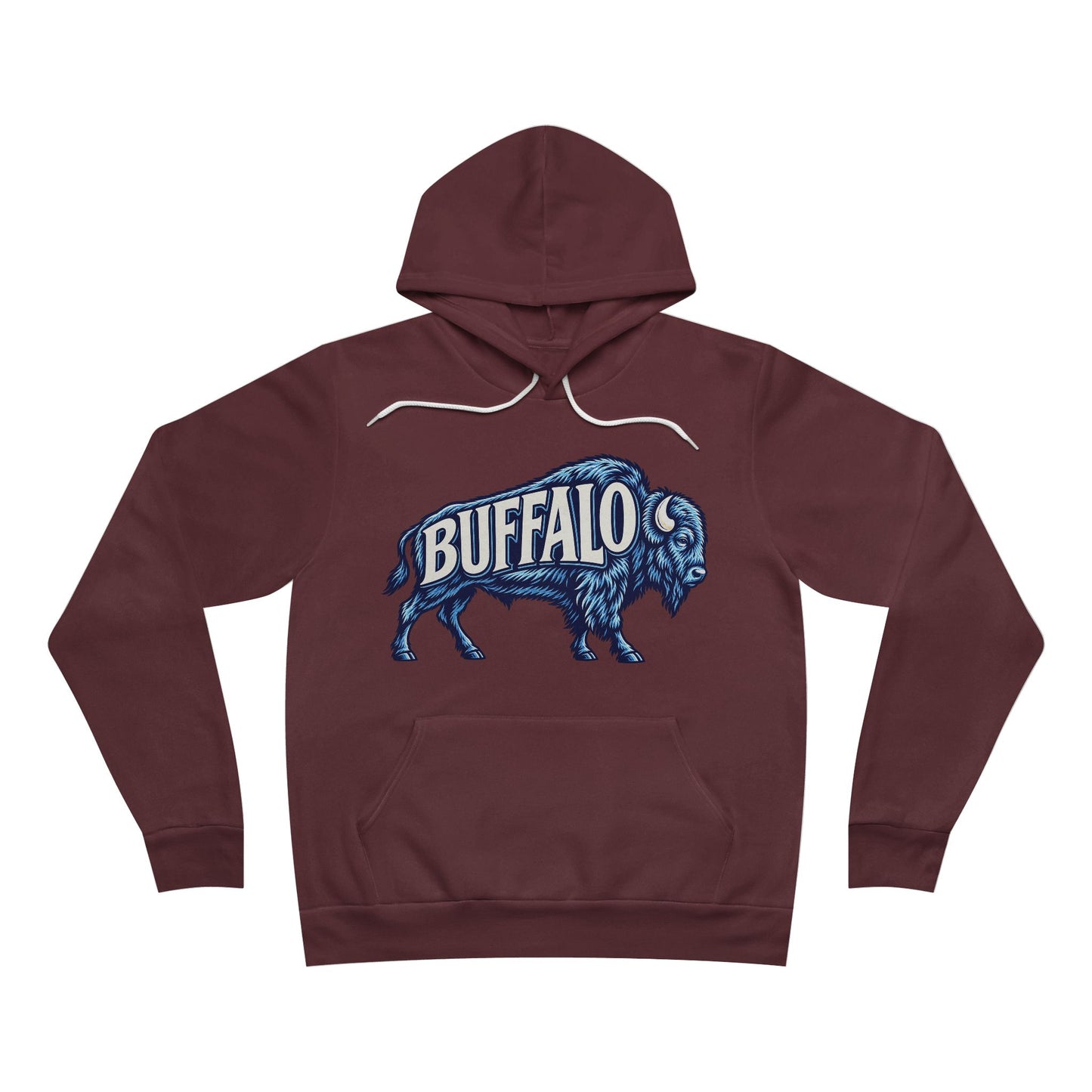 Buffalo Hoodie, Retro Bison Sweatshirt, Football Hoodie, Blue and Red Buffalo Hoodie