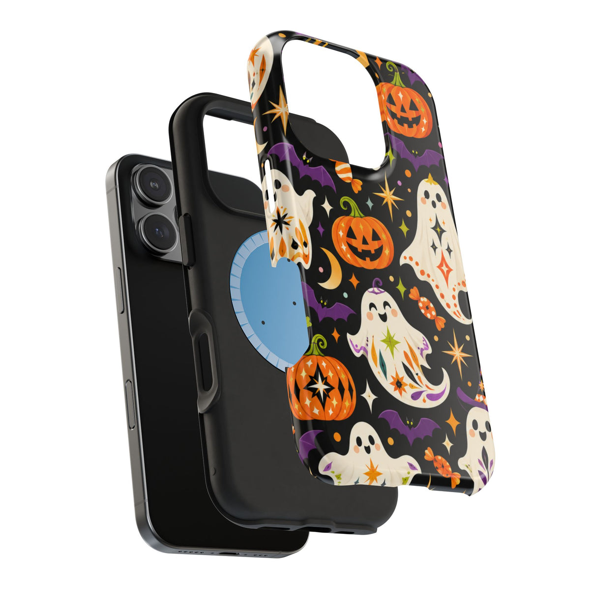 Cute Halloween Ghosts and Pumpkins Phone Case | Magnetic Impact-Resistant Case