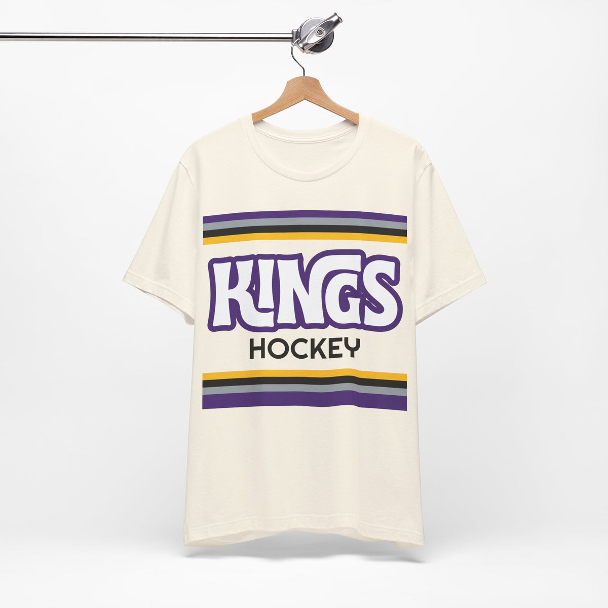 Retro Kings Shirt, Vintage Striped Kings Hockey T-Shirt