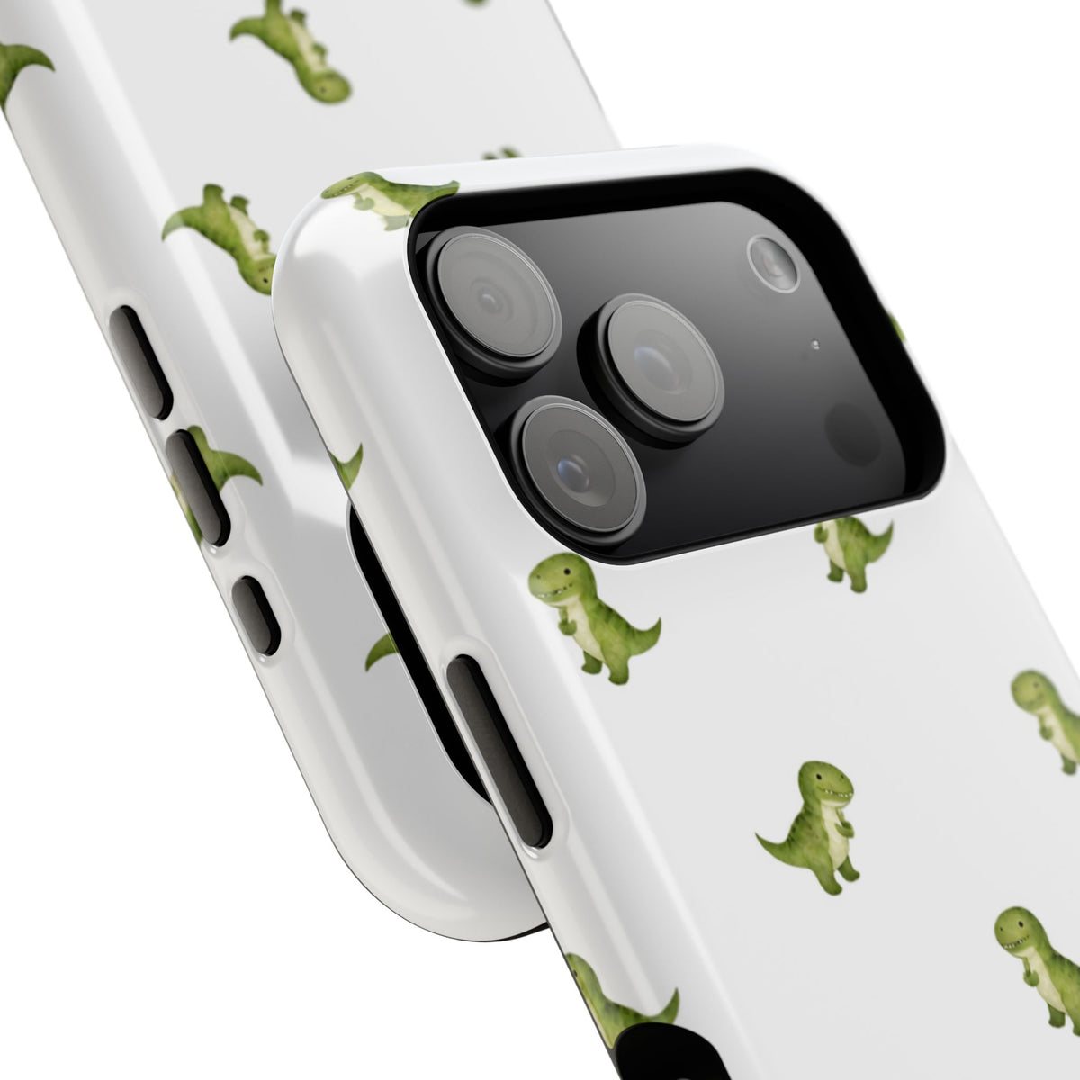 Tiny Green Dinosaur Phone Case | Magnetic Impact-Resistant Phone Case