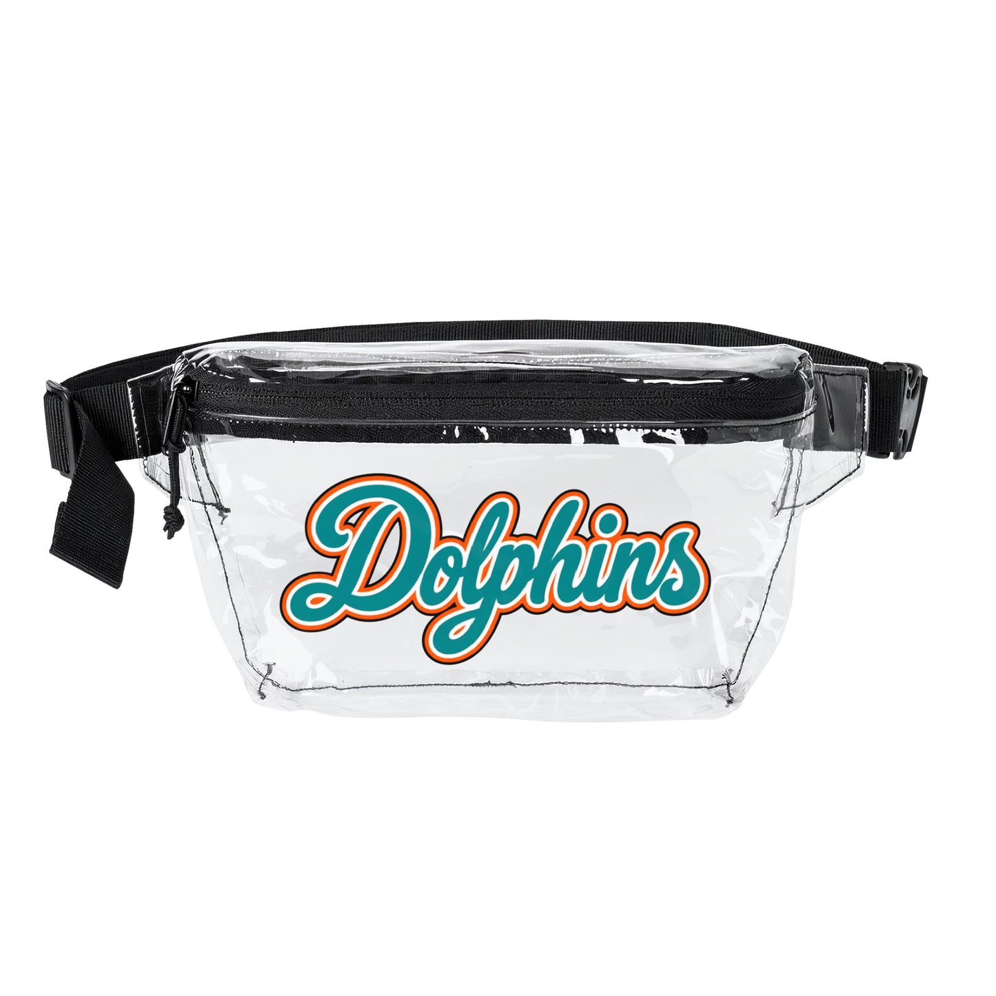 Dolphins Clear Stadium Bag, Football Belt Bag, Transparent Fanny Pack