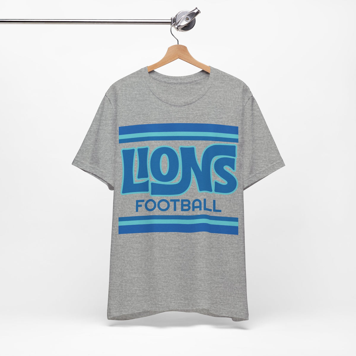 Lions Football Graphic Tee, Vintage Striped Lions Shirt