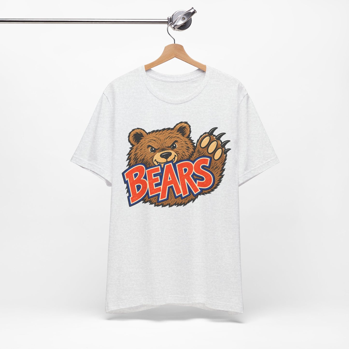 Bears Mascot T-Shirt, Sports Logo, Blue Orange Graphic Tee