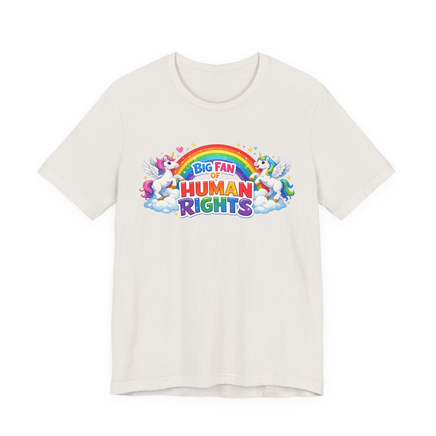 Big Fan of Human Rights T-Shirt, Rainbow Unicorns Humanity Shirt, Pride Shirt