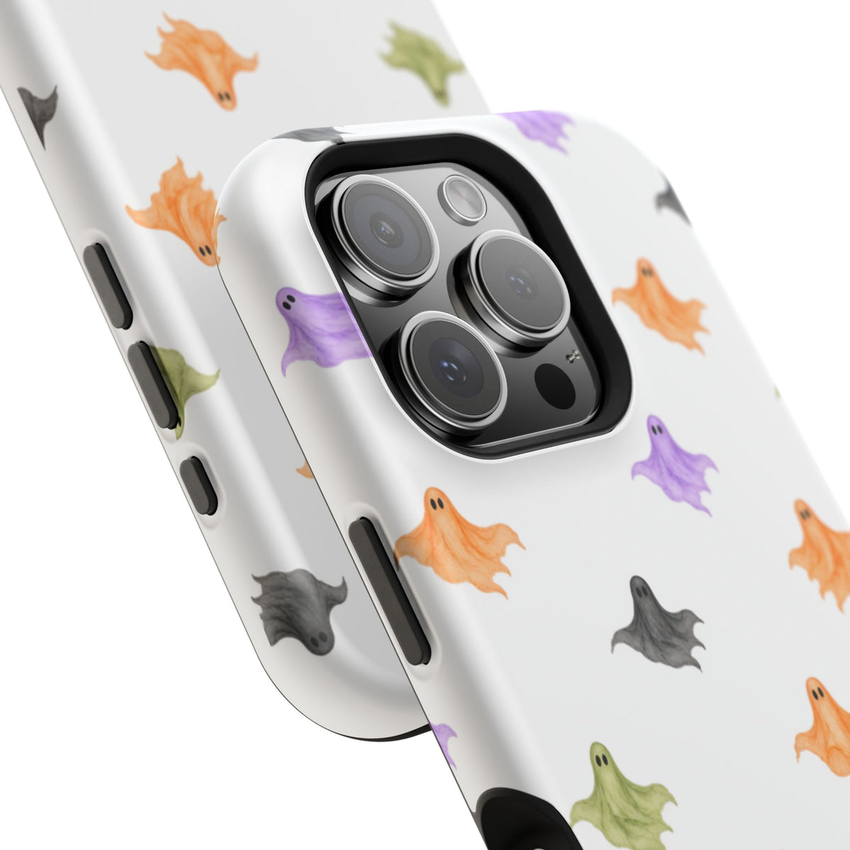 Watercolor Ghost Pattern Phone Case | Magnetic Impact-Resistant Case