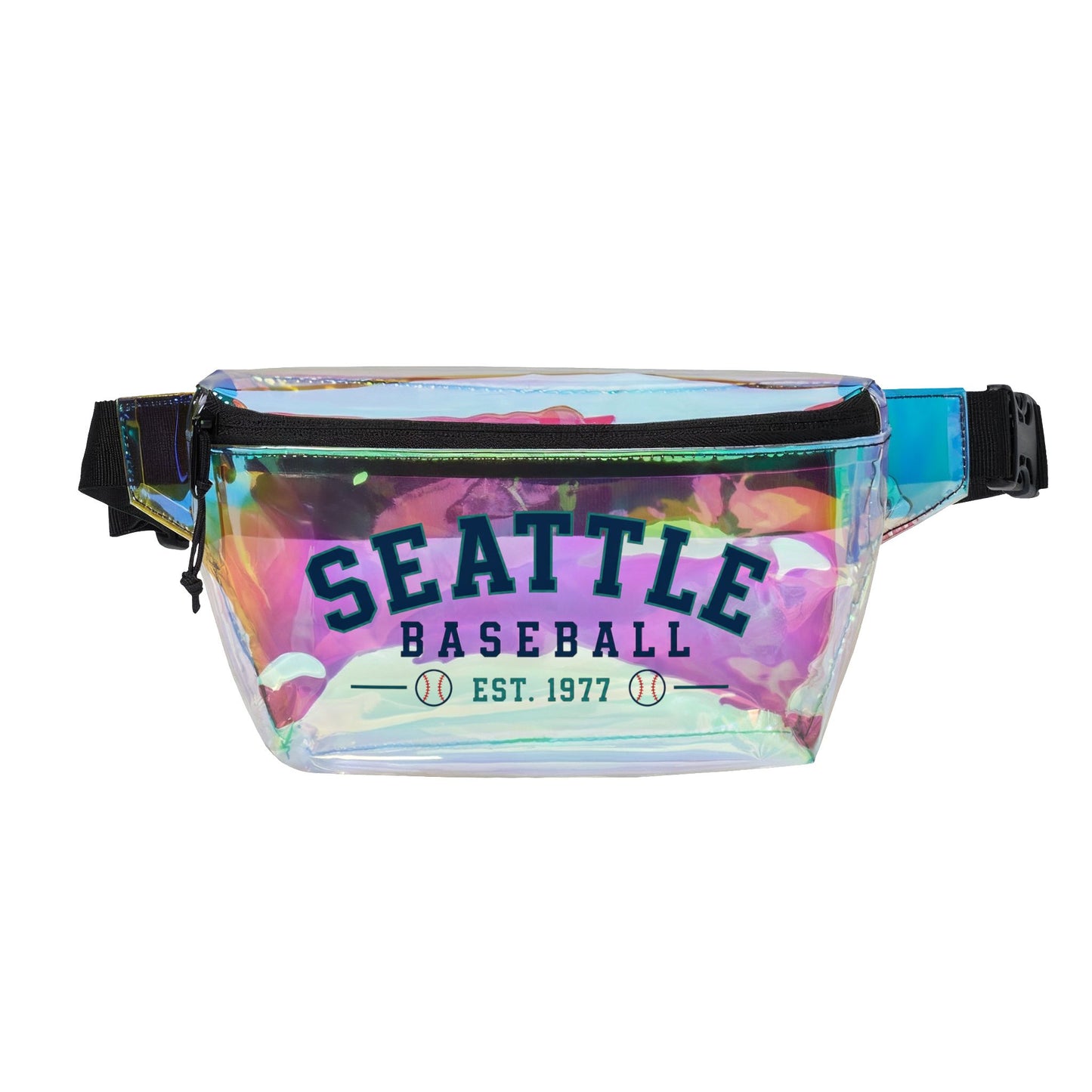 Seattle Clear Stadium Bag, Baseball Belt Bag, Transparent Fanny Pack