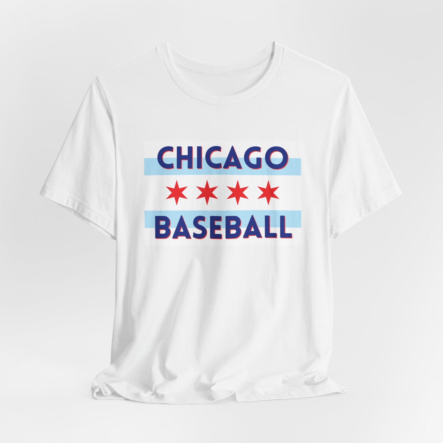 Chicago Baseball T-Shirt, Chicago Flag Tee