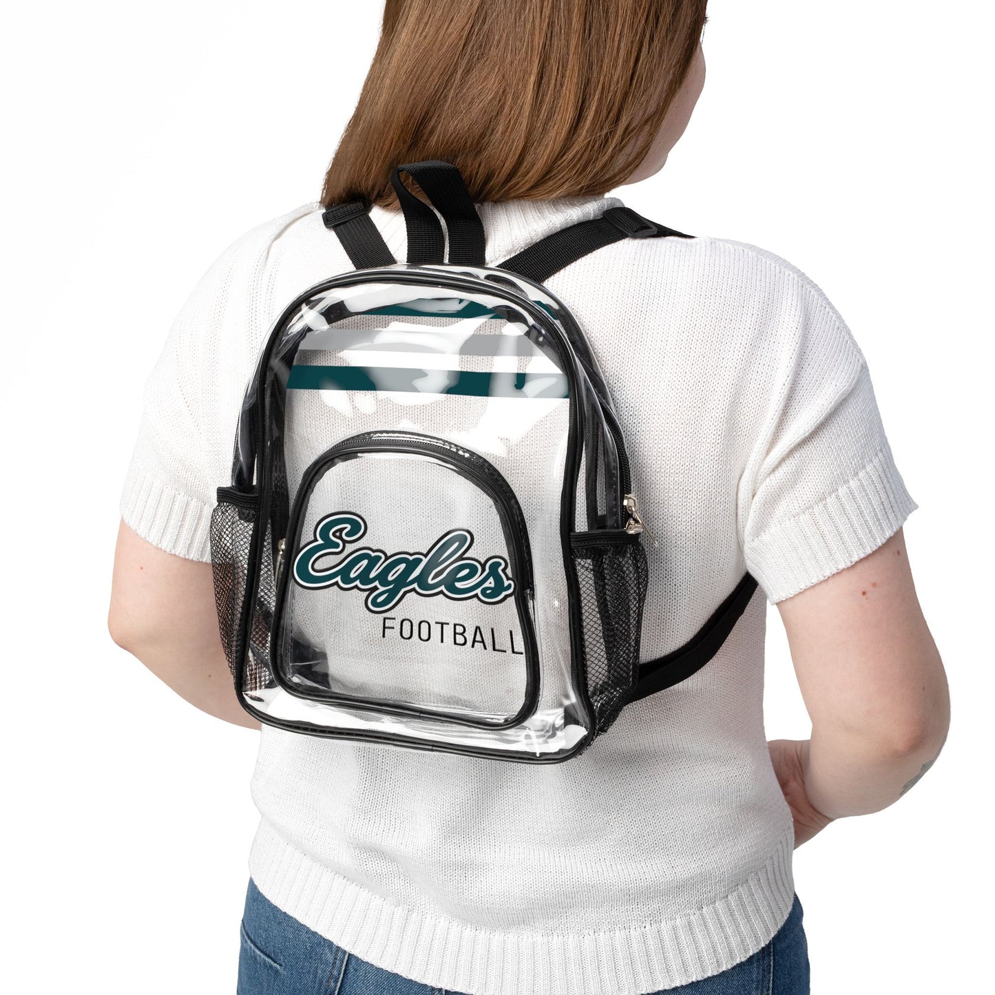 Eagles Clear Bag, Clear Stadium Backpack, Transparent Game Day Backpack