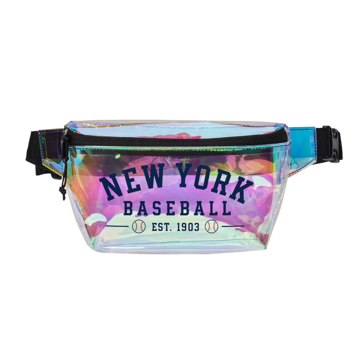 New York Clear Stadium Bag, Baseball Belt Bag, Transparent Fanny Pack