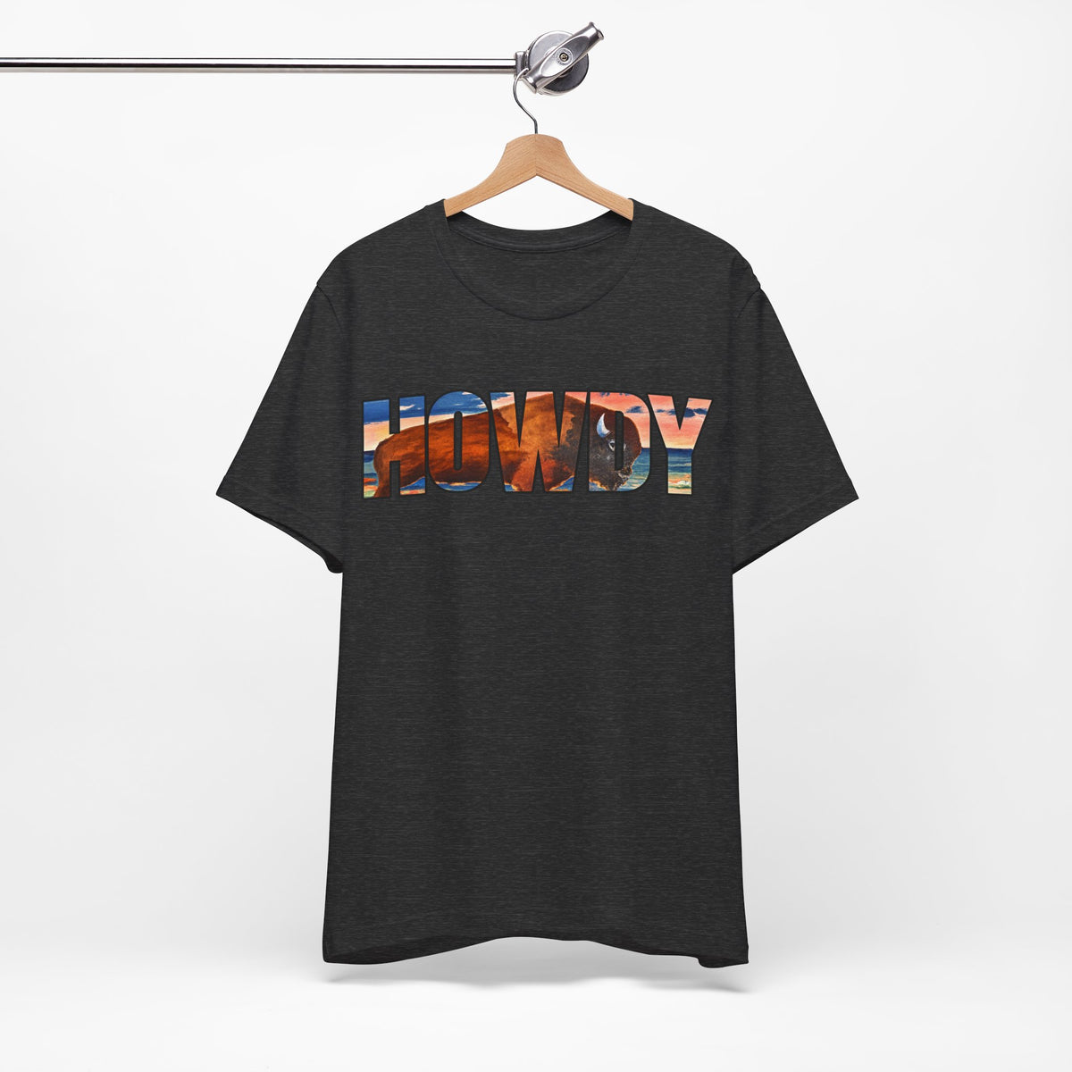 Howdy Shirt, Desert Sunset Typography T-shirt, Cowboy Shirt, Western Shirt