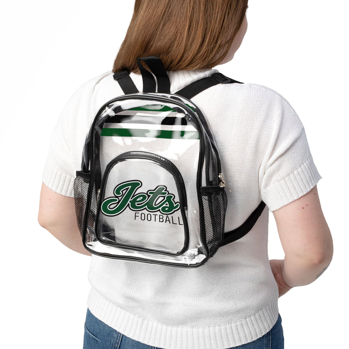Jets Clear Backpack, Stadium Bag, Football Belt Bag, Transparent Fanny Pack