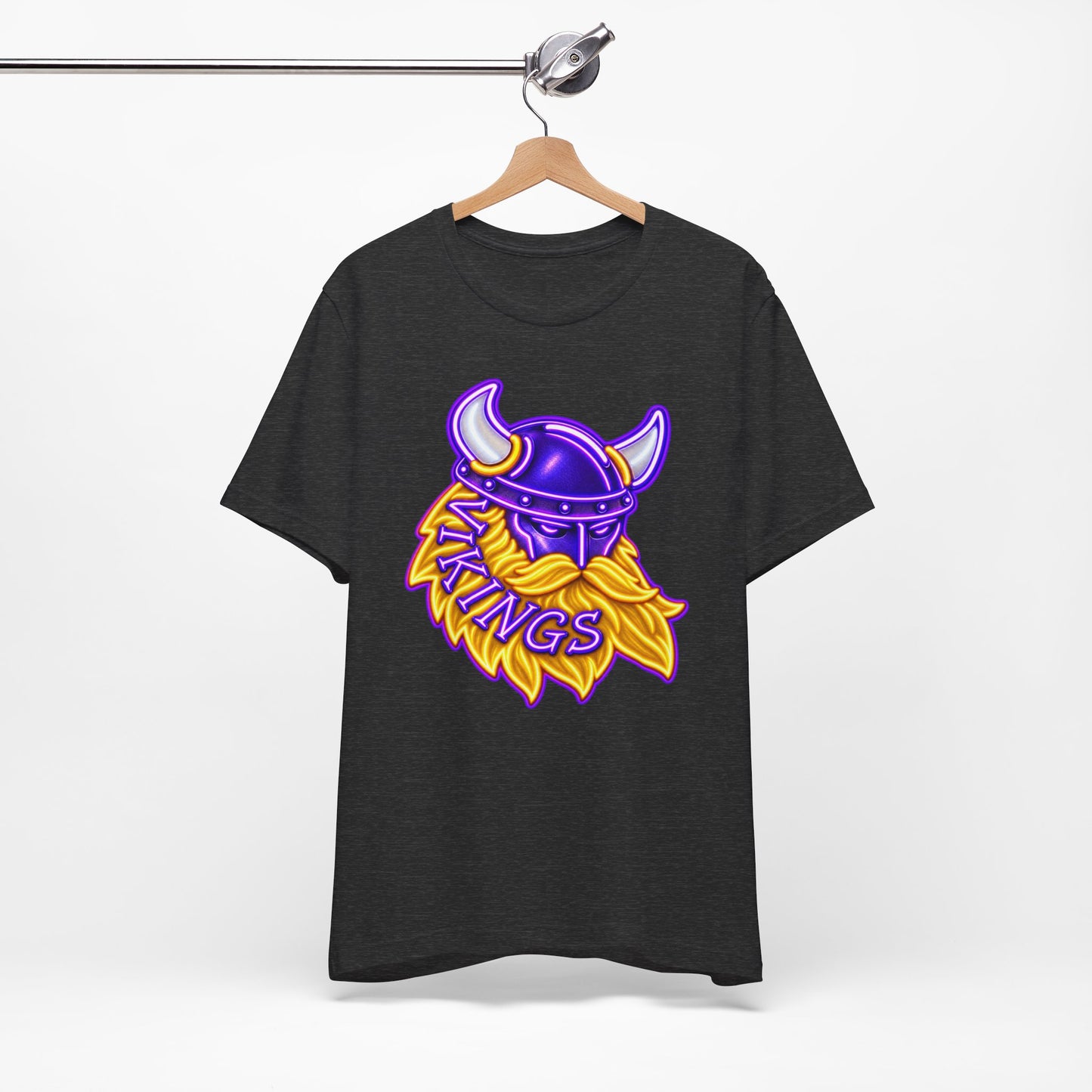 Vikings Neon Sign T-Shirt, Retro Vikings Graphic Tee, Football Shirt