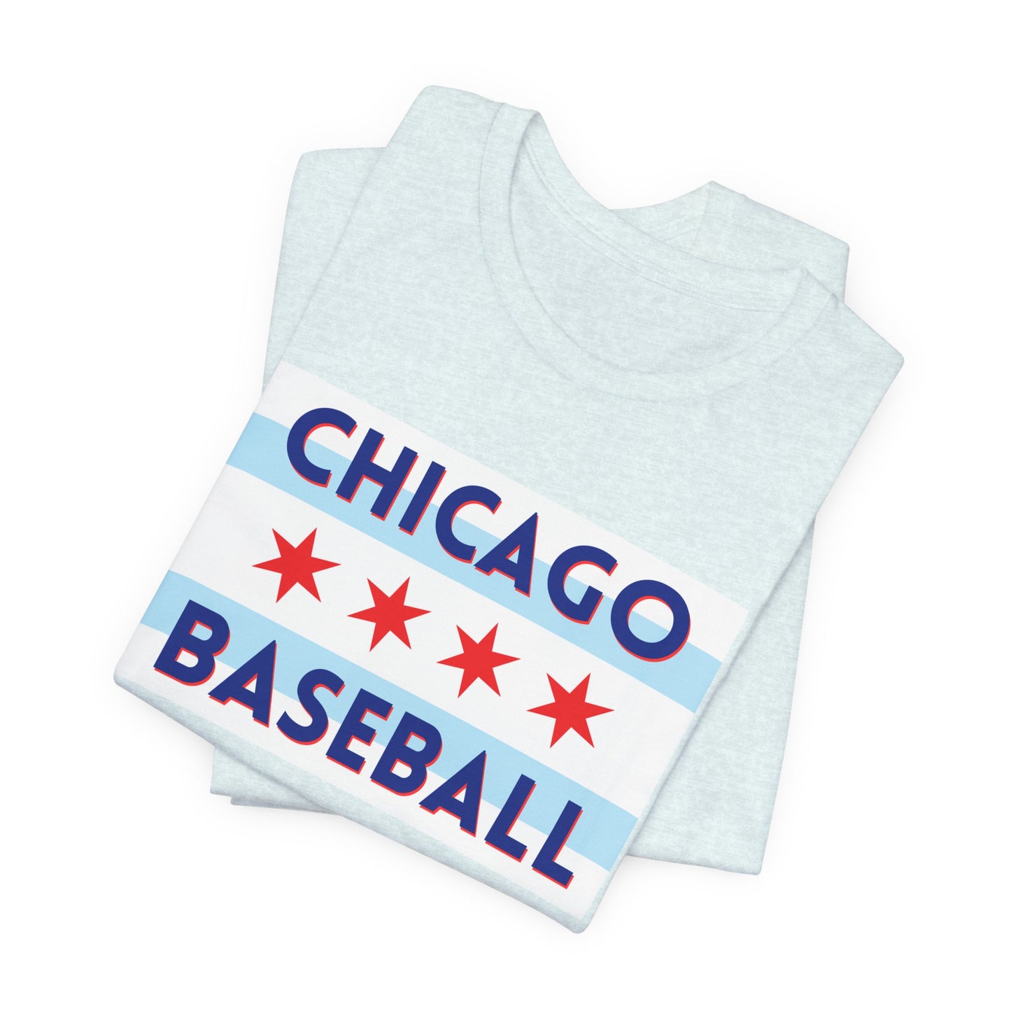 Chicago Baseball T-Shirt, Chicago Flag Tee