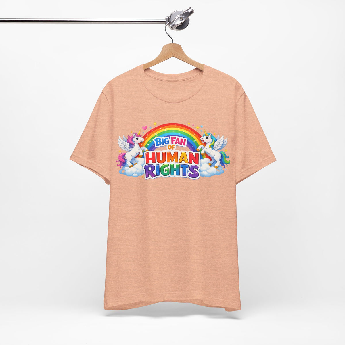 Big Fan of Human Rights T-Shirt, Rainbow Unicorns Humanity Shirt, Pride Shirt
