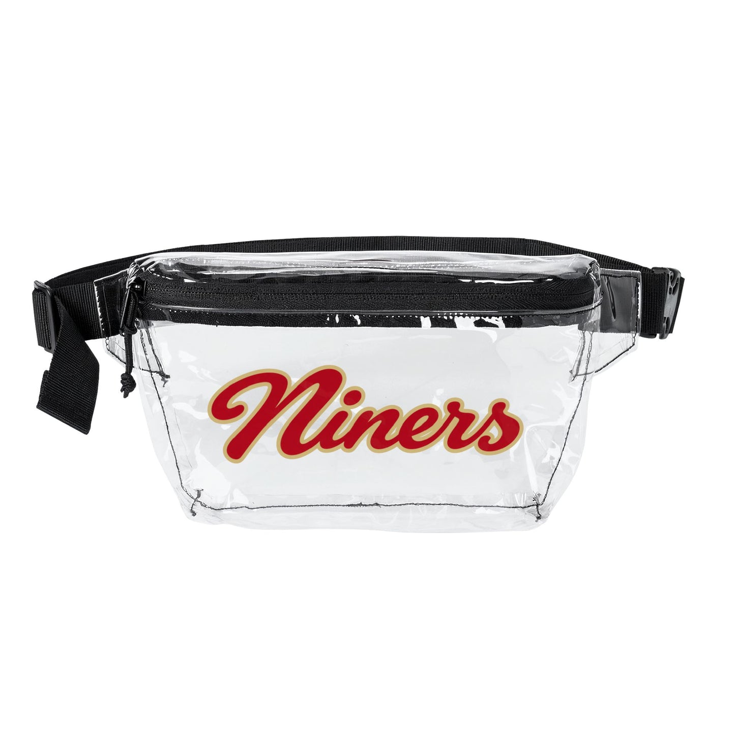 Niners Clear Stadium Bag, Football Belt Bag, Transparent Fanny Pack