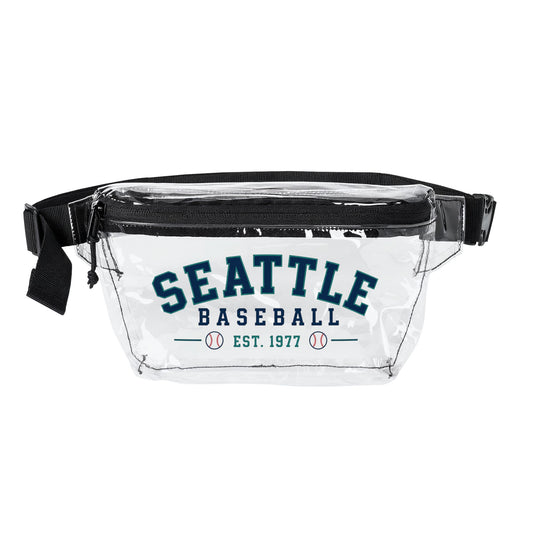 Seattle Clear Stadium Bag, Baseball Belt Bag, Transparent Fanny Pack