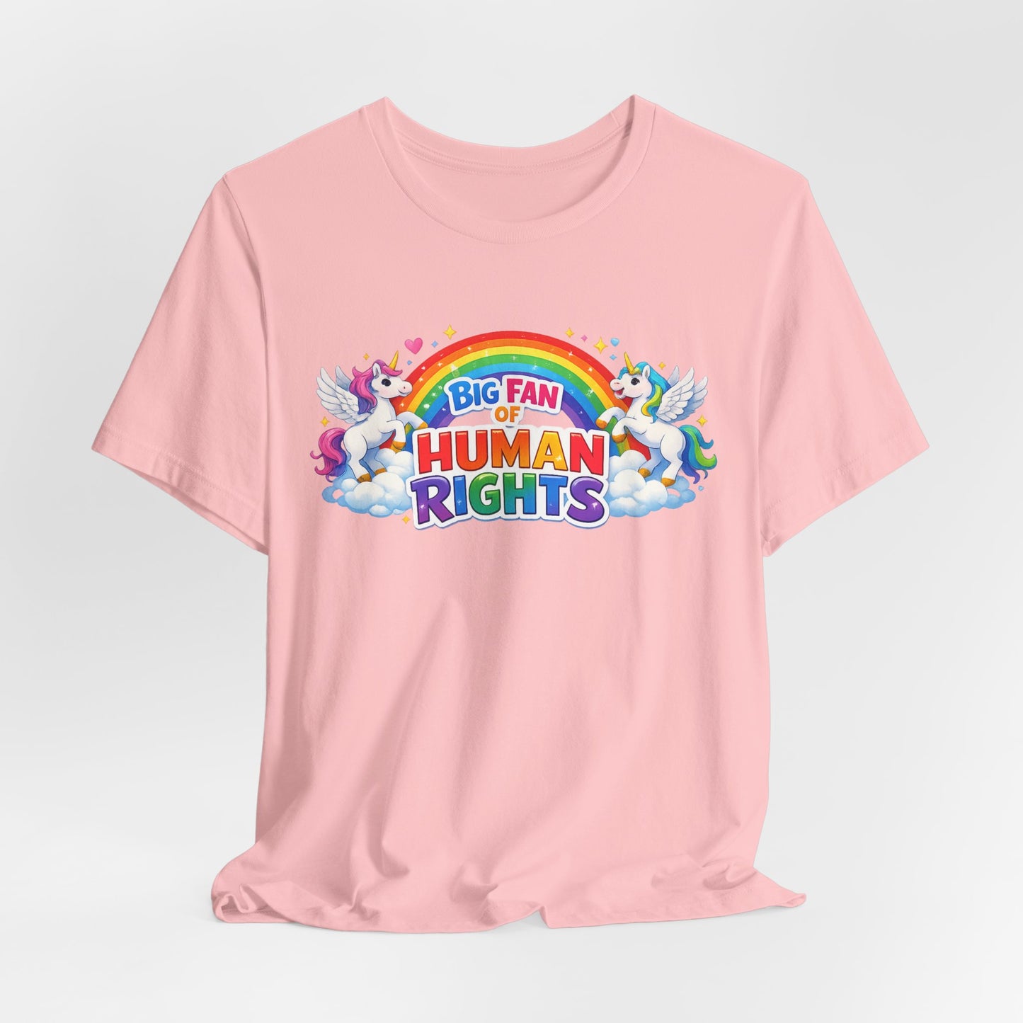Big Fan of Human Rights T-Shirt, Rainbow Unicorns Humanity Shirt, Pride Shirt