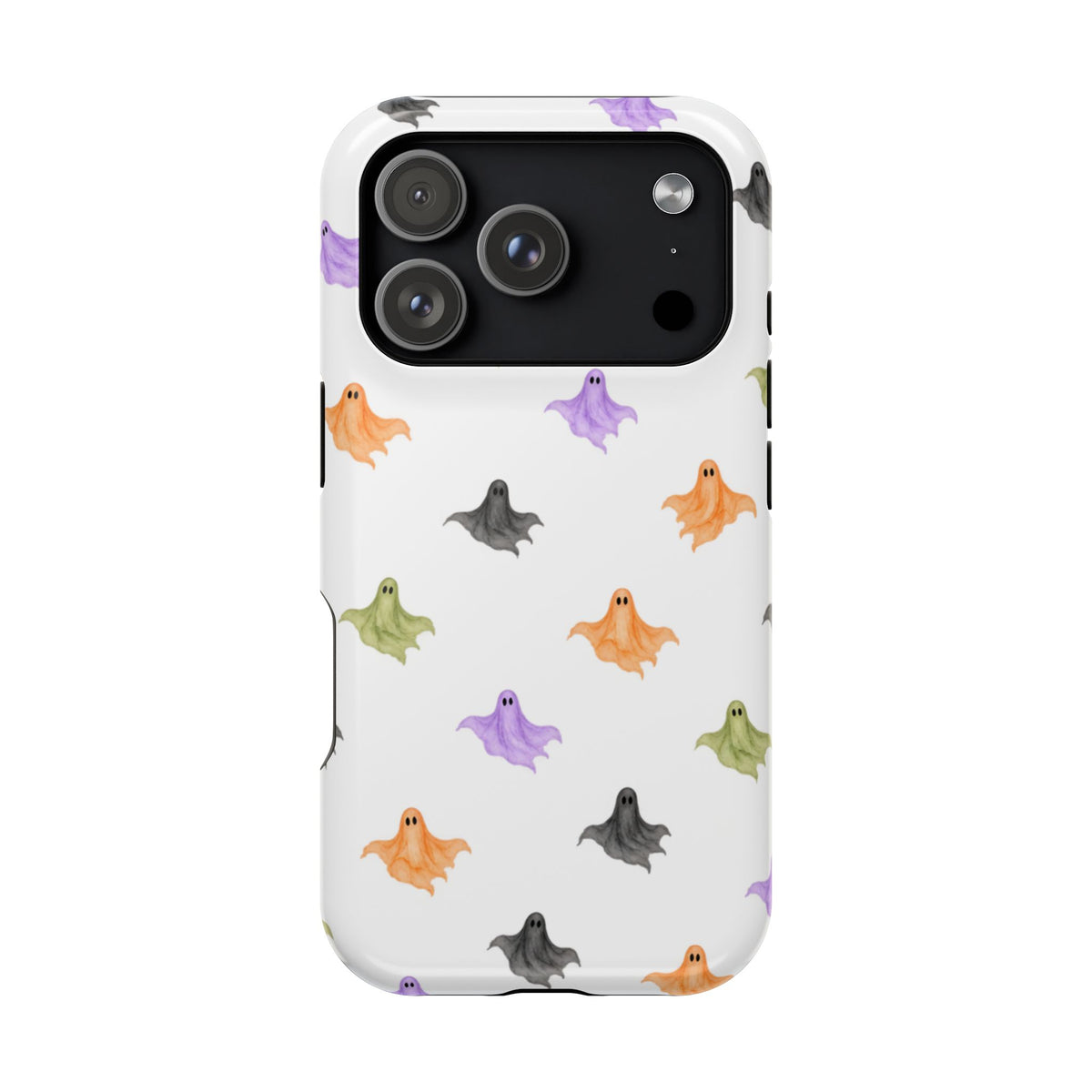 Watercolor Ghost Pattern Phone Case | Magnetic Impact-Resistant Case