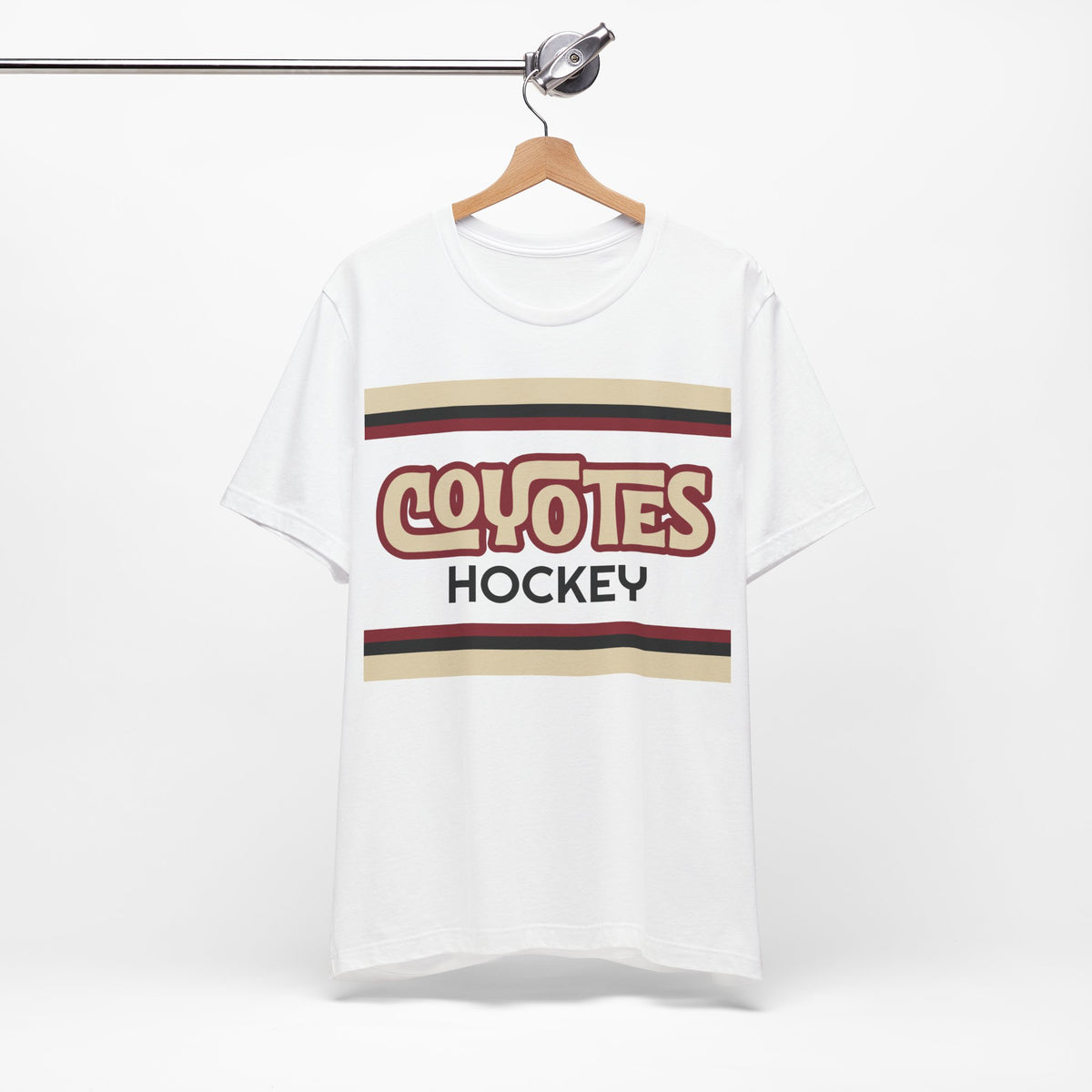 Retro Coyotes Shirt, Vintage Striped Coyotes Hockey T-Shirt