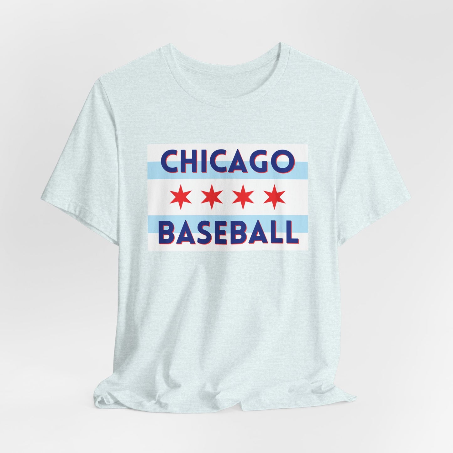 Chicago Baseball T-Shirt, Chicago Flag Tee