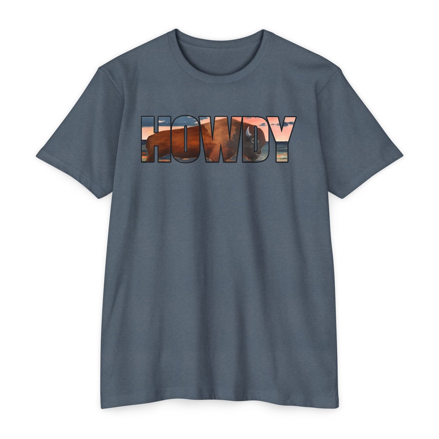 Howdy Shirt, Desert Sunset Typography T-shirt, Cowboy Shirt, Western Shirt