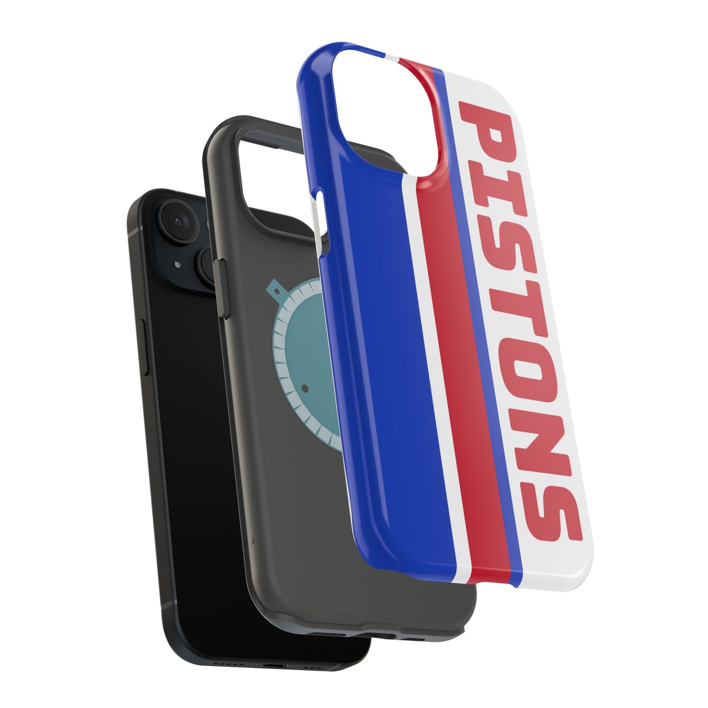 Pistons Phone Case, Magnetic Phone Case, Retro Phone Case, Basketball Gifts
