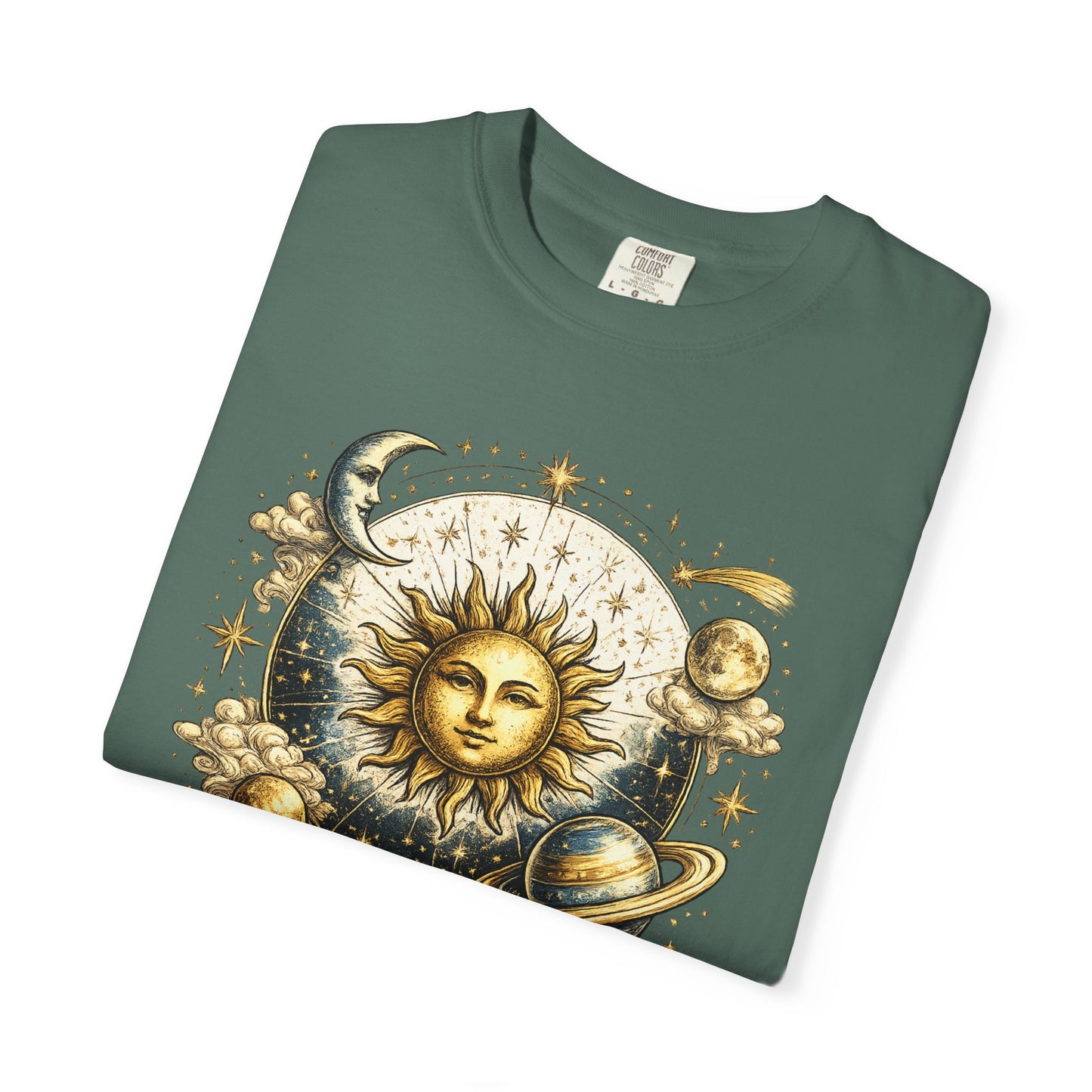 Celestial Sun and Moon Graphic Tee: Astrology Planet Shirt, Universe Shirt, Solar System Tee