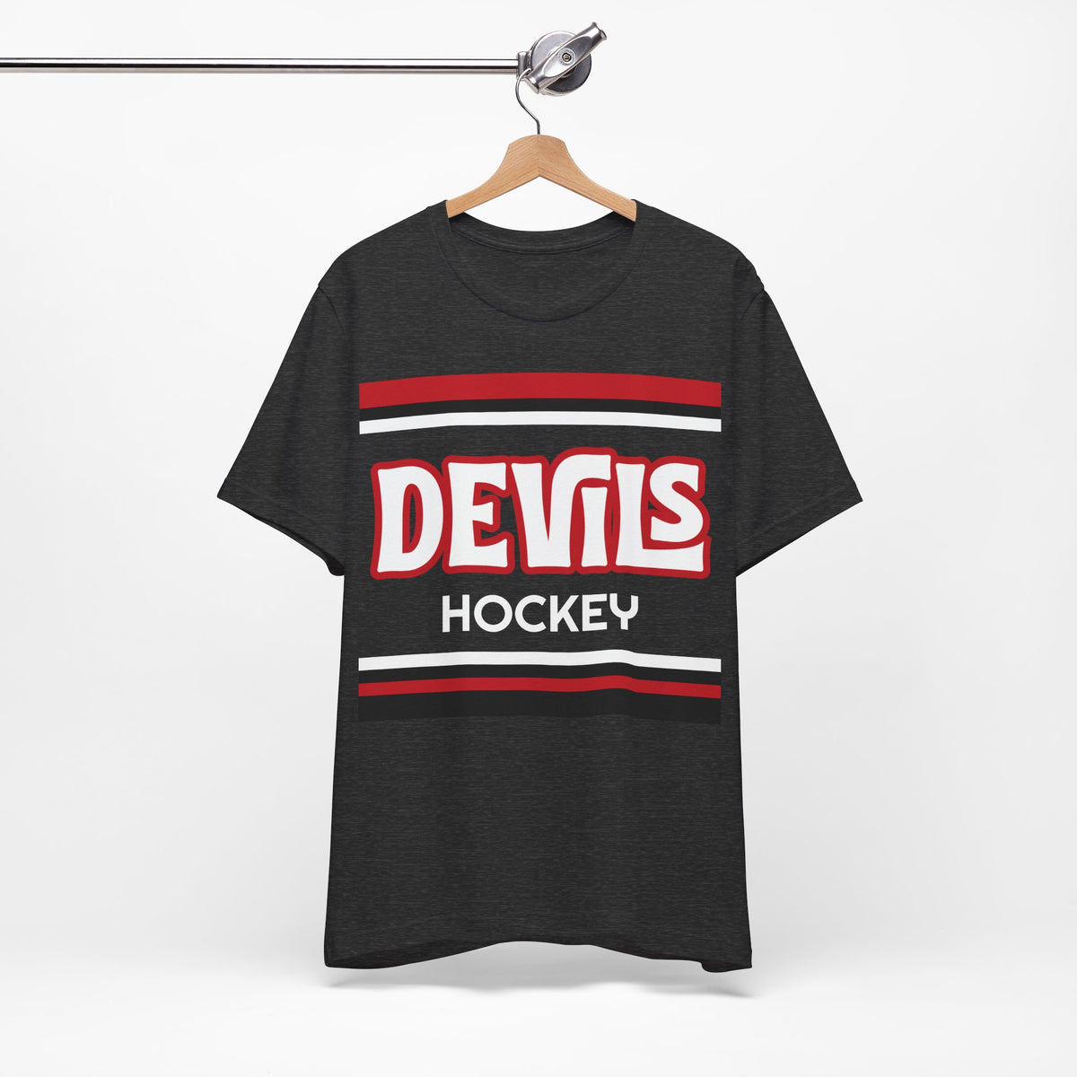 Retro Devils Shirt, Vintage Striped Devils Hockey T-Shirt