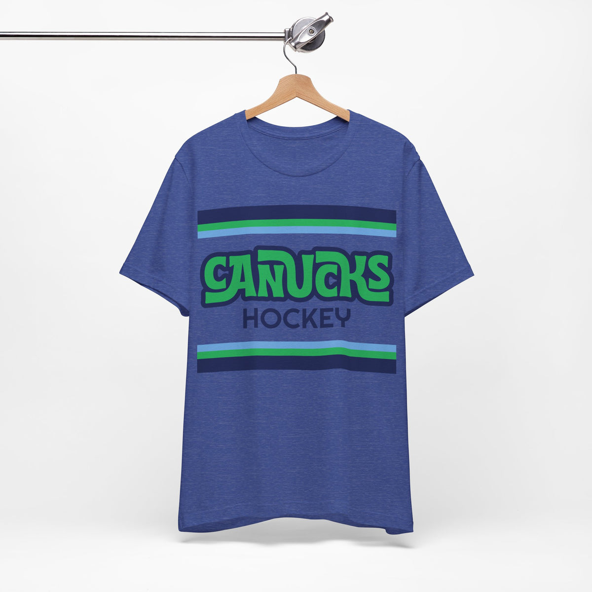 Retro Canucks Shirt, Vintage Striped Canucks T-Shirt