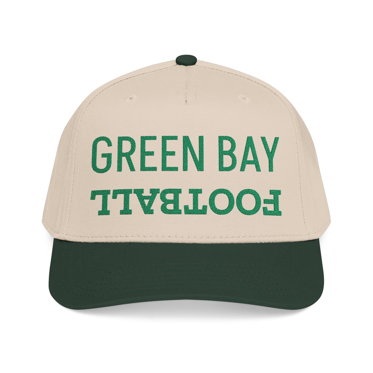 Embroidered Green Bay Football Hat, Mid Profile Baseball Cap, Sports Gifts