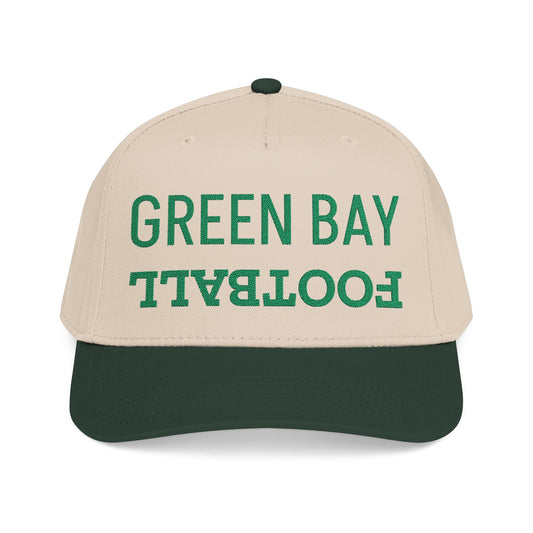 Embroidered Green Bay Football Hat, Mid Profile Baseball Cap, Sports Gifts