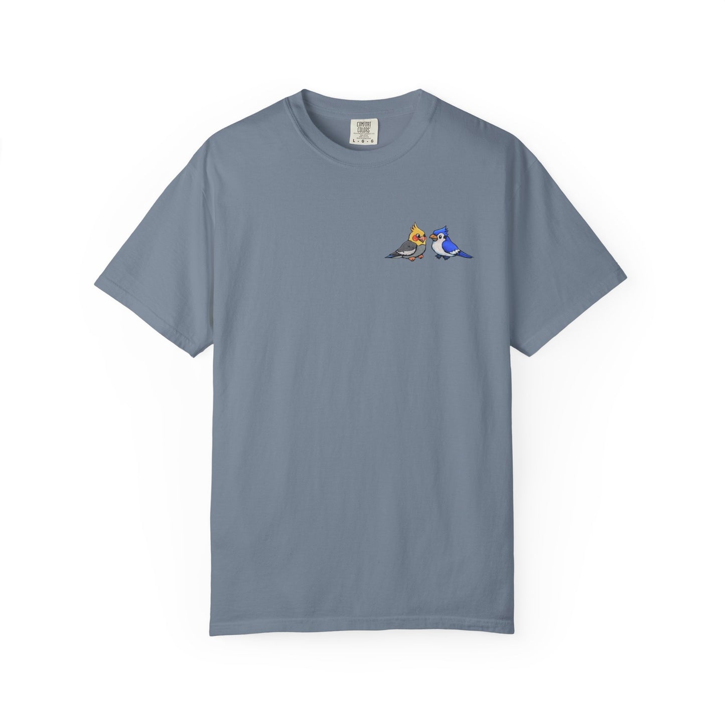 Buffalo and Birds T- Shirt: Bison Graphic Tee, Funny Graphic T-Shirt, Bird Shirt