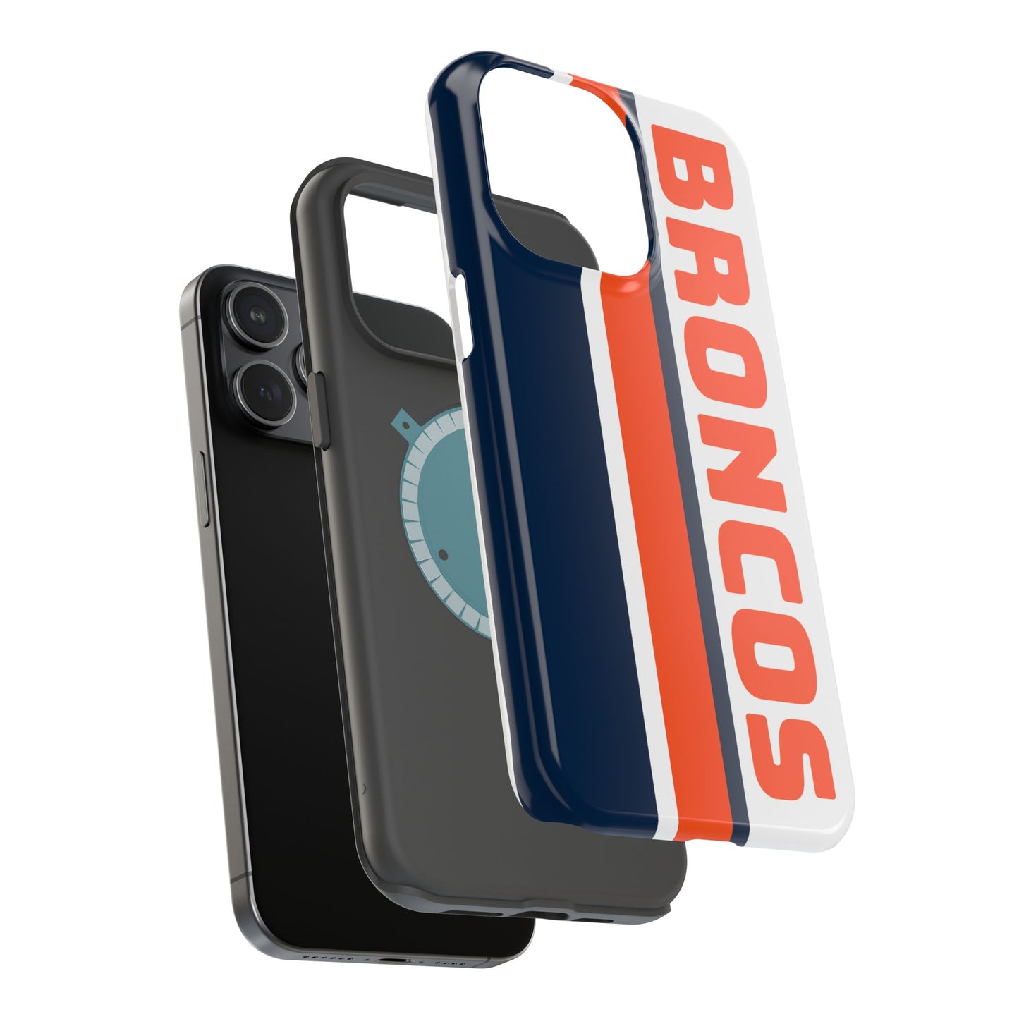 Broncos Phone Case, Magnetic Phone Case, Retro Phone Case, Baseball Case for iPhone or Samsung, Football Gifts