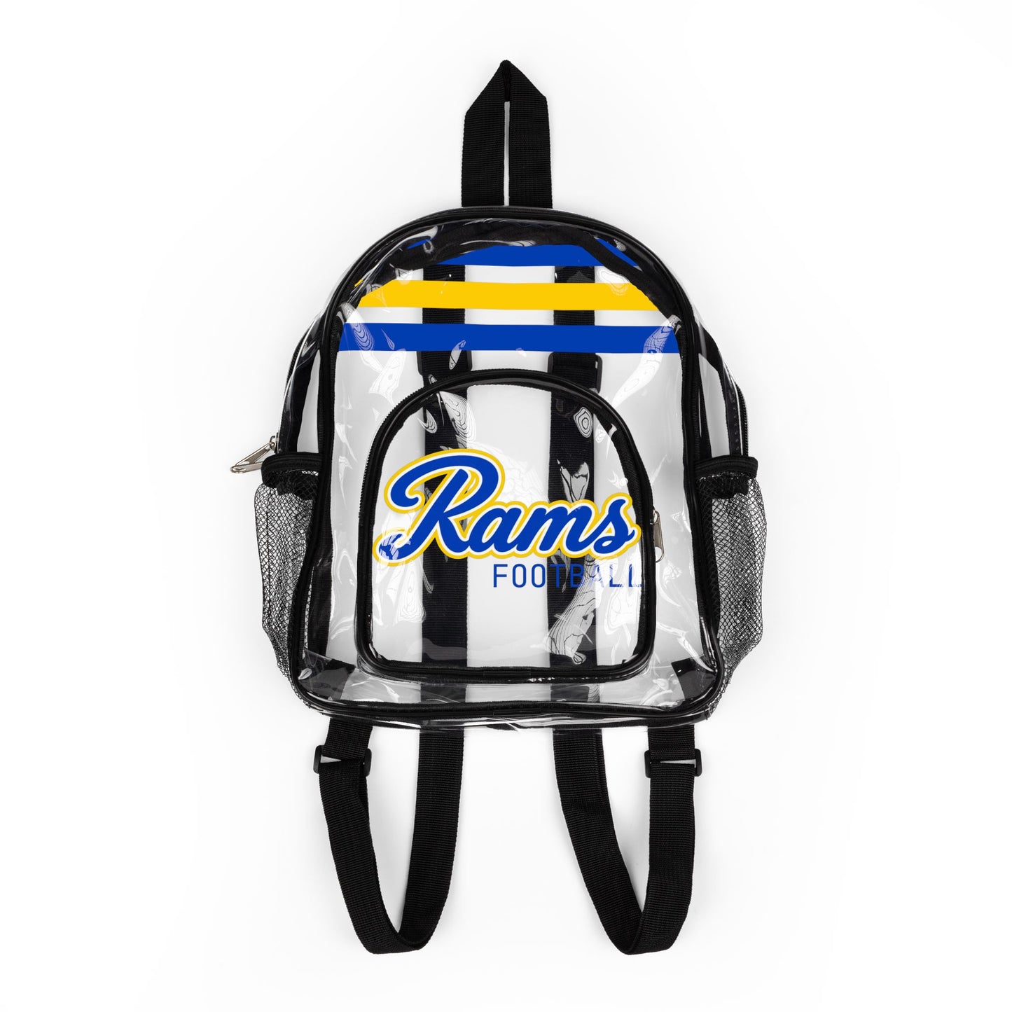Rams Clear Backpack, Stadium Bag, Football Belt Bag, Transparent Fanny Pack