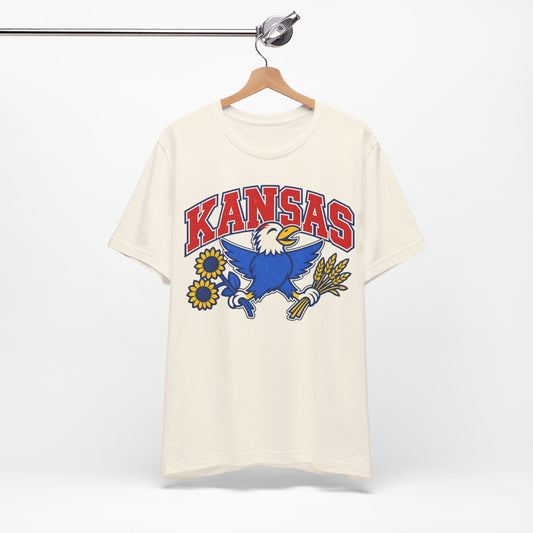 Vintage Kansas T-Shirt, Sunflower Shirt, Pop Art Graphic Tee, Sports Gifts