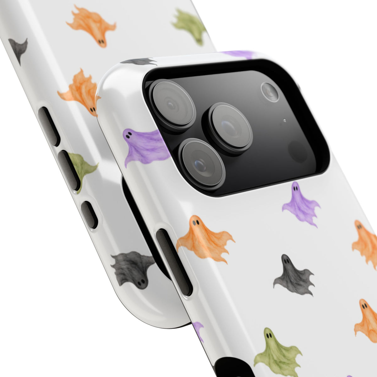 Watercolor Ghost Pattern Phone Case | Magnetic Impact-Resistant Case
