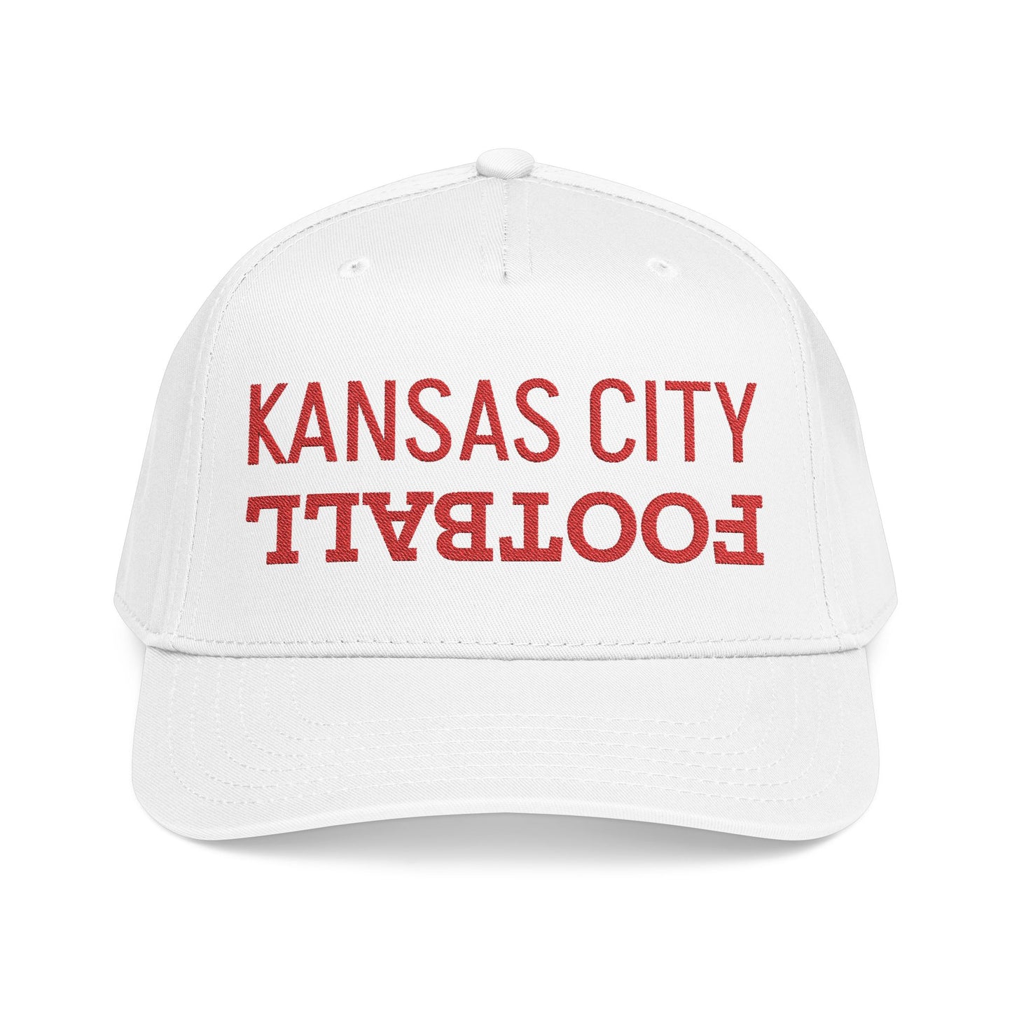 Embroidered Kansas City Football Hat, Mid Profile Baseball Cap, Football Gifts
